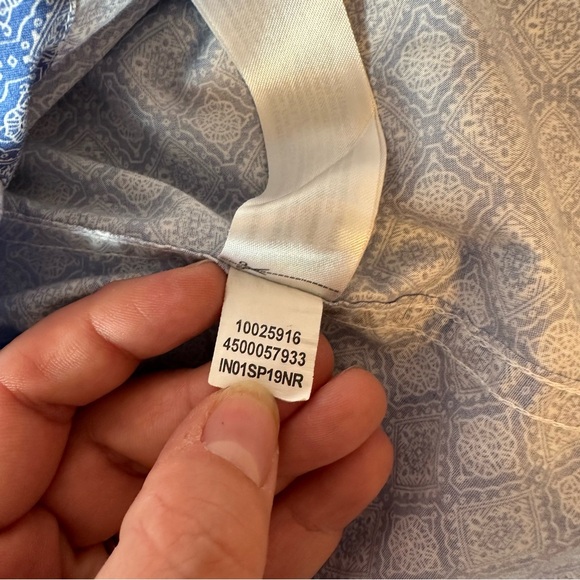 Ariat Women's R.E.A.L. Kirby Fitted Button Down Shirt Size M Blue/White Western - Picture 9 of 10